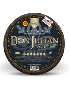 Queso manchego DOP Grande Viejo Don Julián (2 PIEZAS ENTERAS DE APROX 3KG)